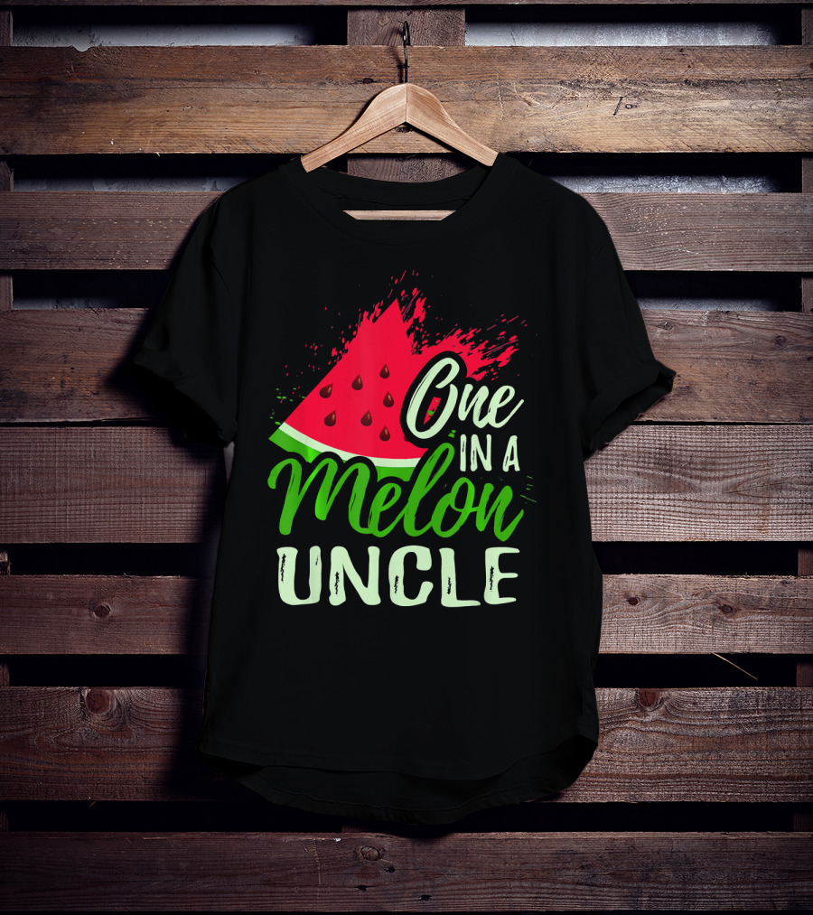 One In A Melon Uncle Watermelon Slice Splash T-Shirt