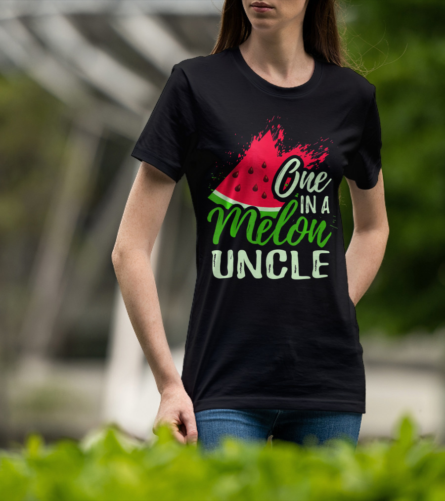 One In A Melon Uncle Watermelon Slice Splash T-Shirt