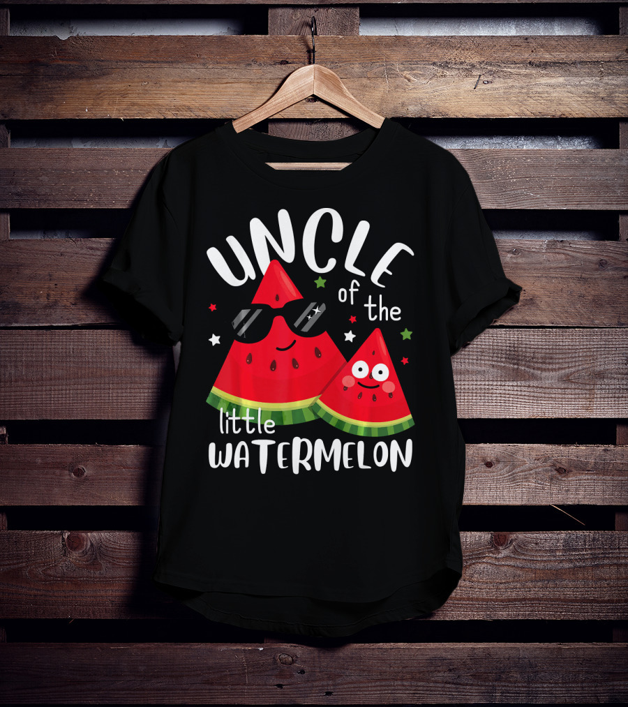 Uncle Of The Little Watermelon With Sunglasses Summer T-Shirt