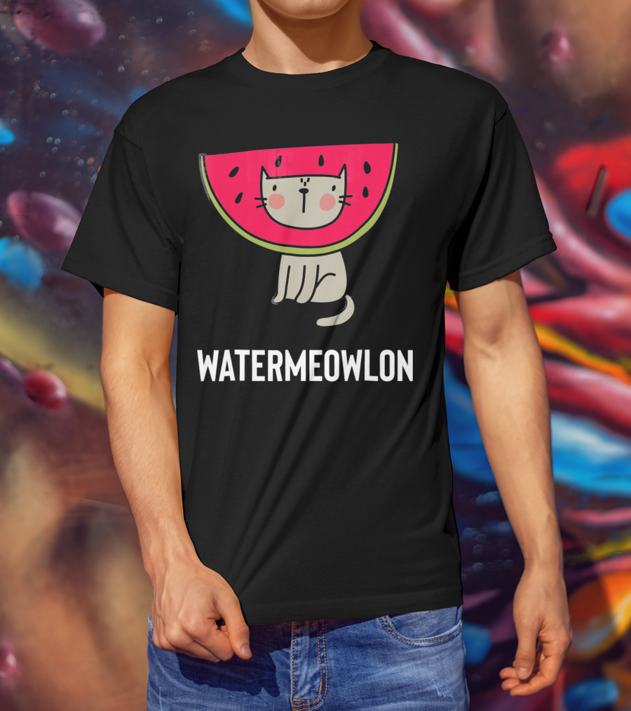 Watermeowlon Cute Cat Watermelon Meow T-Shirt