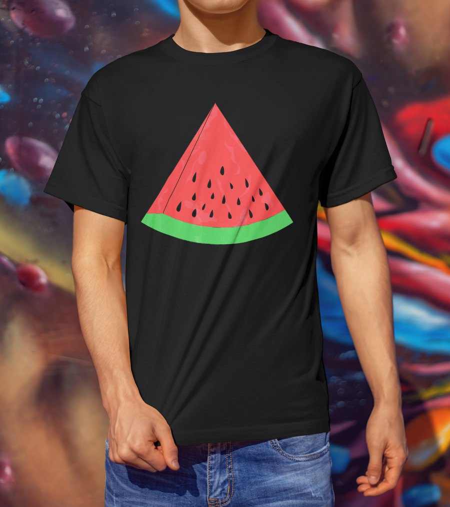 Red Watermelon Fruit Slice Summer Vacation T-Shirt