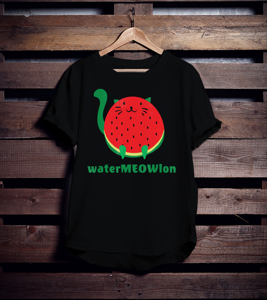 Watermeowlon Funny Cat Watermelon T-Shirt