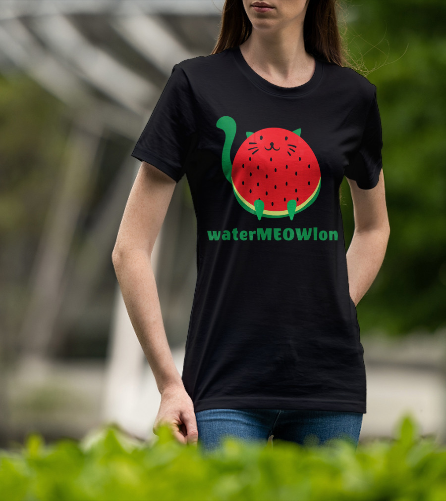 Watermeowlon Funny Cat Watermelon T-Shirt