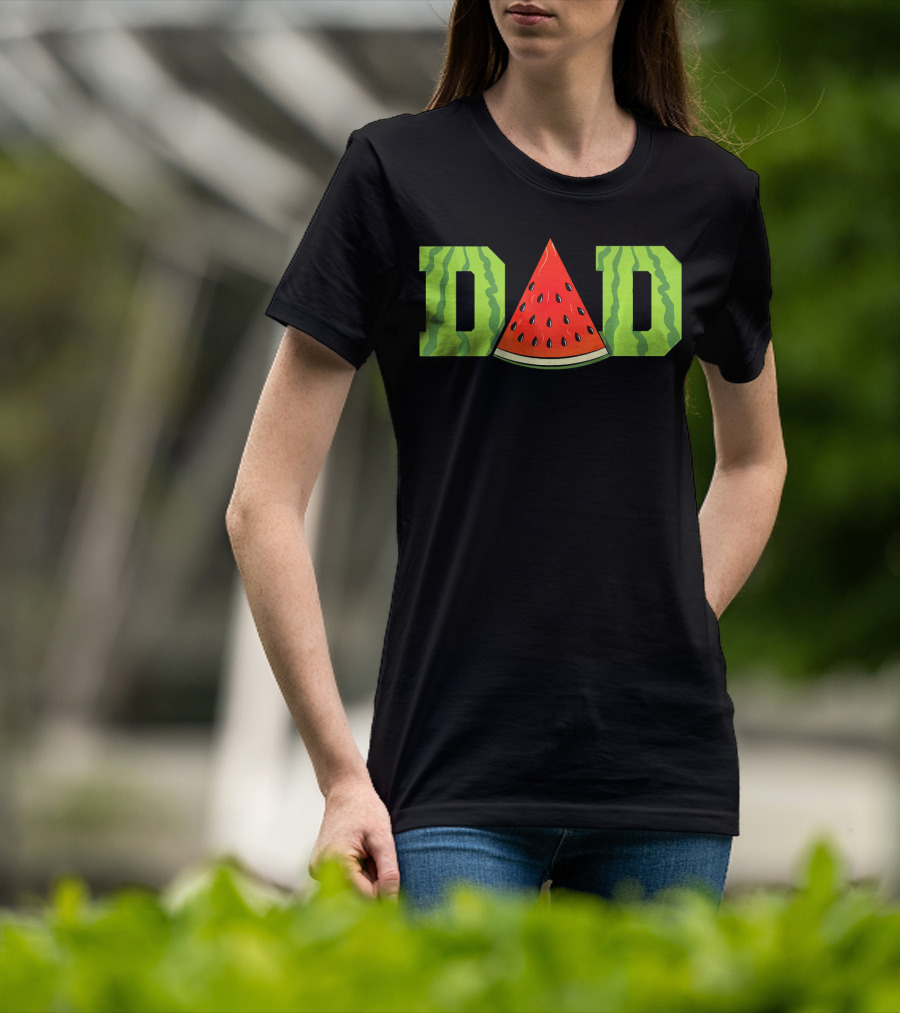 Dad Watermelon Funny Melon Summer Fruit Father's Day T-Shirt