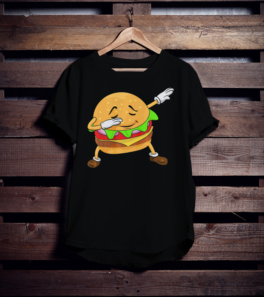 Burger Dabbing Dance Cheese Lettuce Tomato T-Shirt