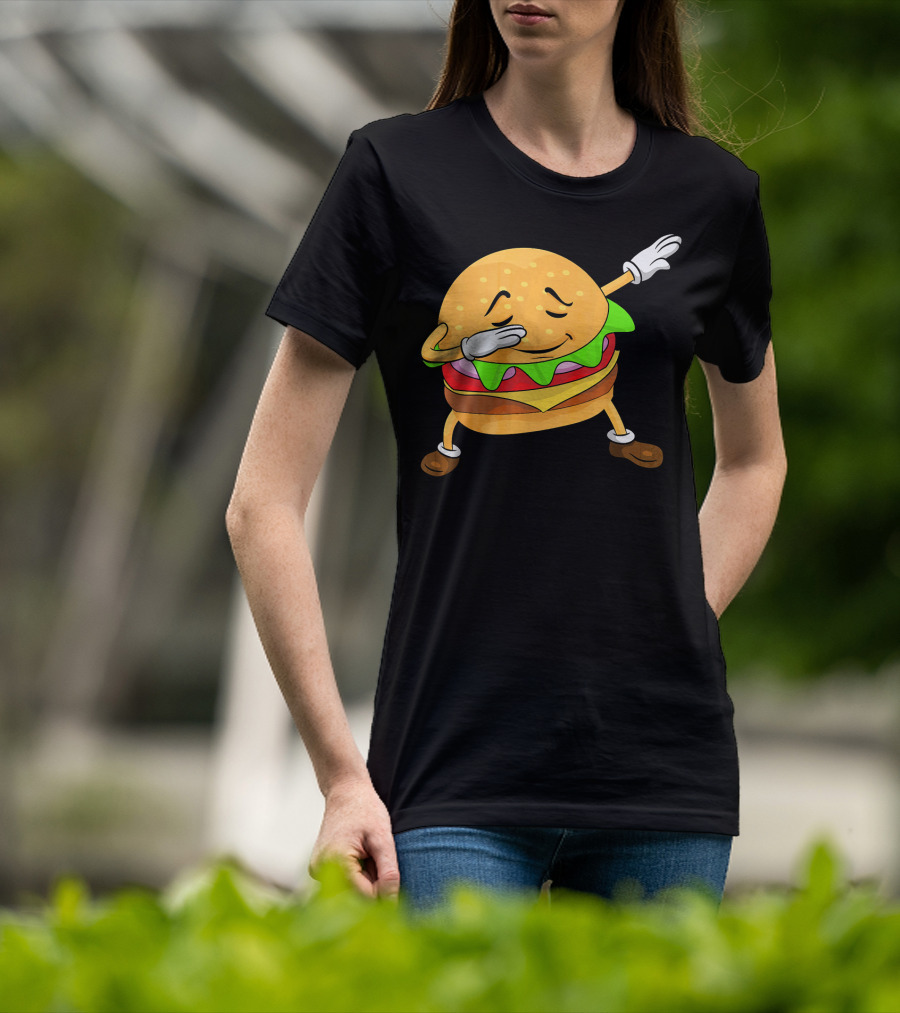 Burger Dabbing Dance Cheese Lettuce Tomato T-Shirt