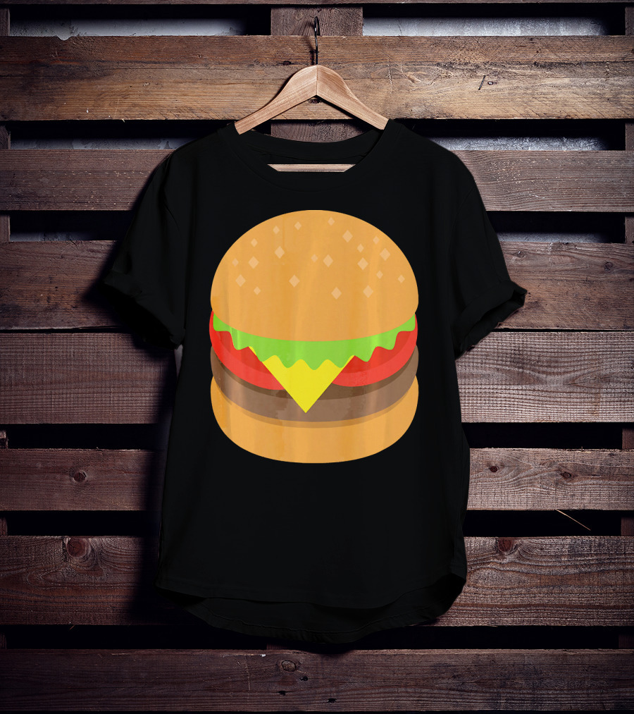 Emoji Hamburger Cheeseburger Lettuce Tomato Cheese Burger T-Shirt