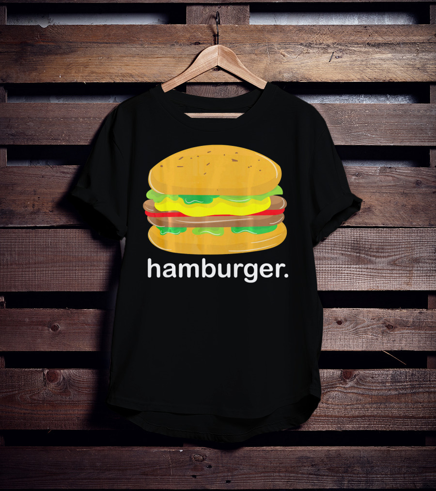 Funny Hamburger Meme Burger Cartoon Cheeseburger T-Shirt