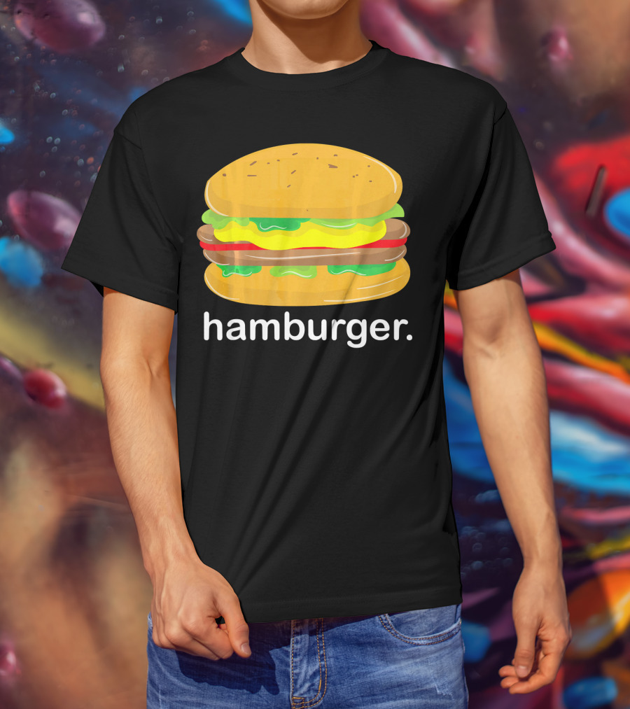 Funny Hamburger Meme Burger Cartoon Cheeseburger T-Shirt