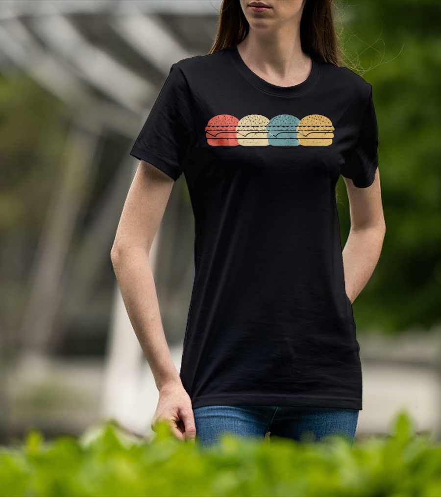 Vintage Retro Hamburger Pop Art Cool Ham T-Shirt