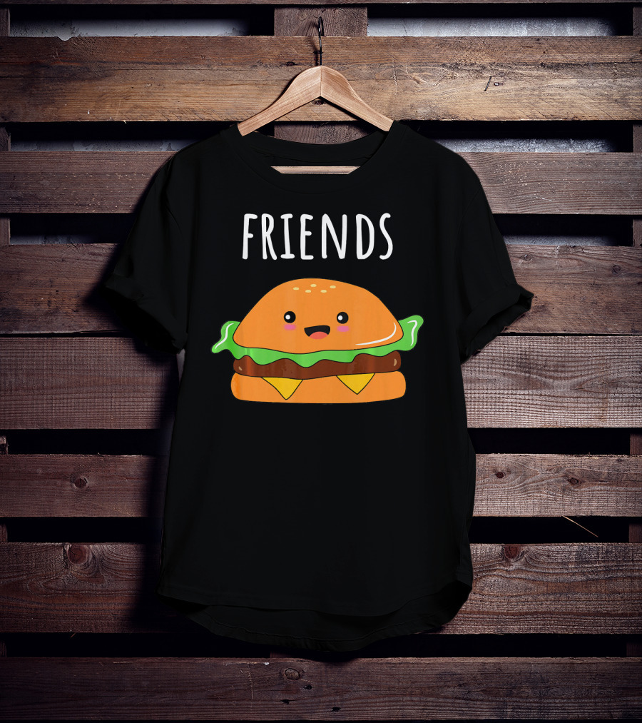 FRIENDS THE BURGER Matching Couples Mot T-Shirt