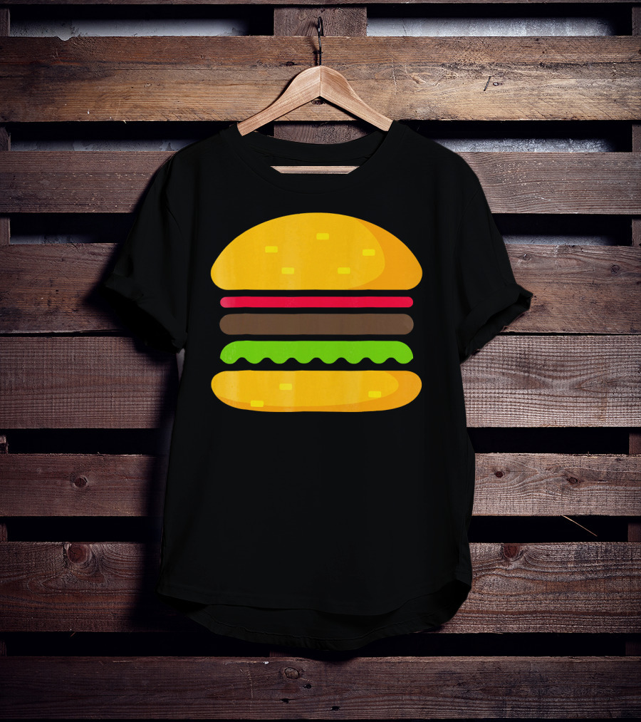 Minimalist Hamburger Layers Striped T-Shirt