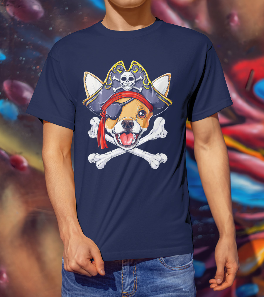 Buccaneer Chihuahua With Skull And Crossbones Bandana T-Shirt