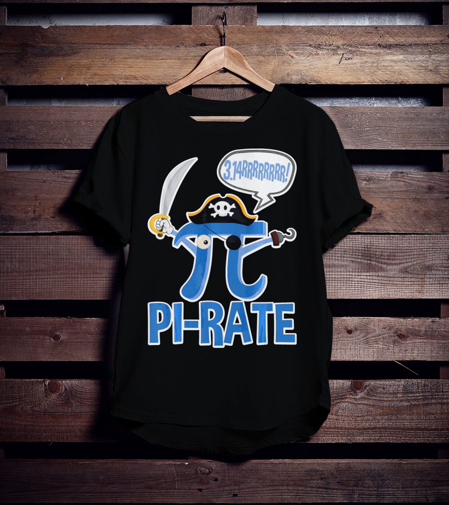 Pi-Rate 3.14rrrrr Pirate Happy Pi Day Math T-Shirt