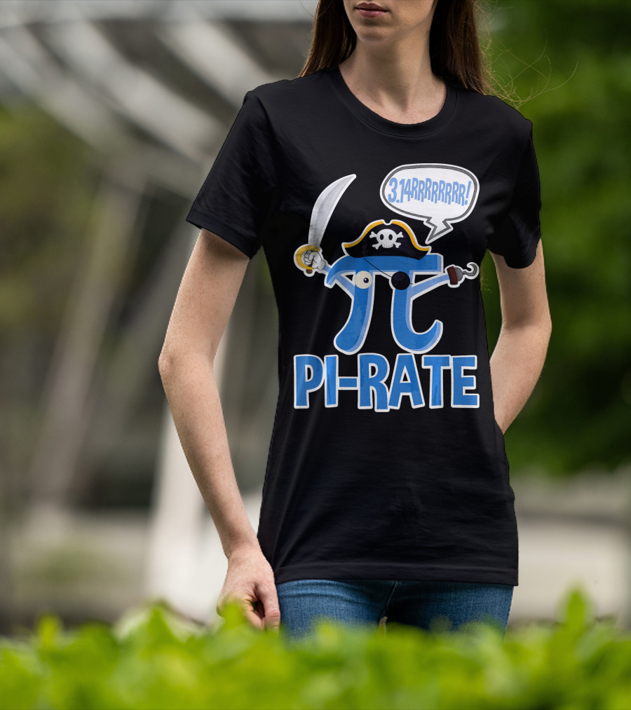 Pi-Rate 3.14rrrrr Pirate Happy Pi Day Math T-Shirt