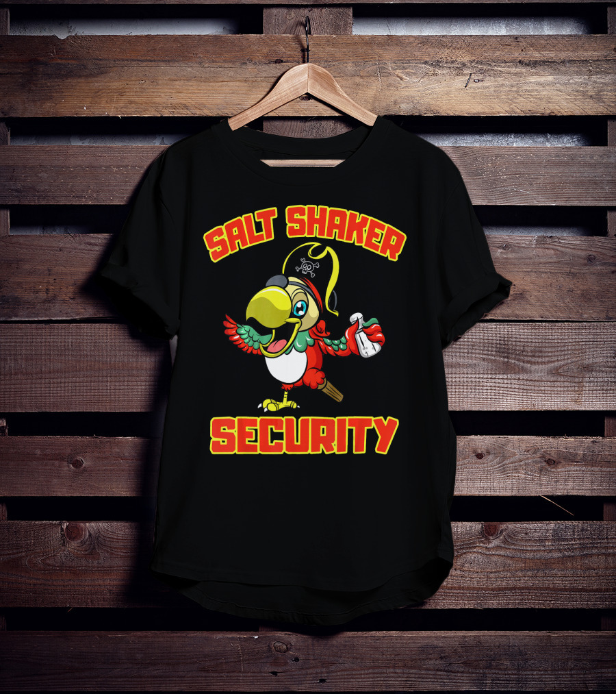 Salt Shaker Security Pirate Macaw T-Shirt