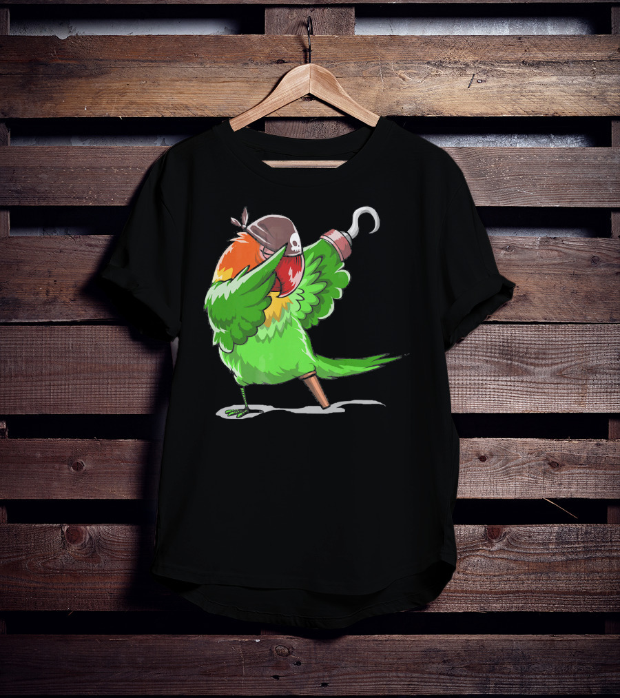 Gasparilla Pirate Parrot Dabbing With Peg Leg And Hook T-Shirt