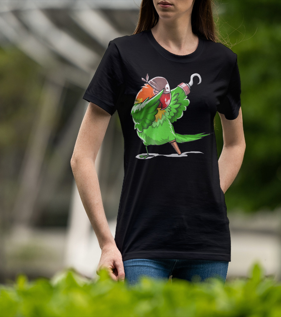 Gasparilla Pirate Parrot Dabbing With Peg Leg And Hook T-Shirt
