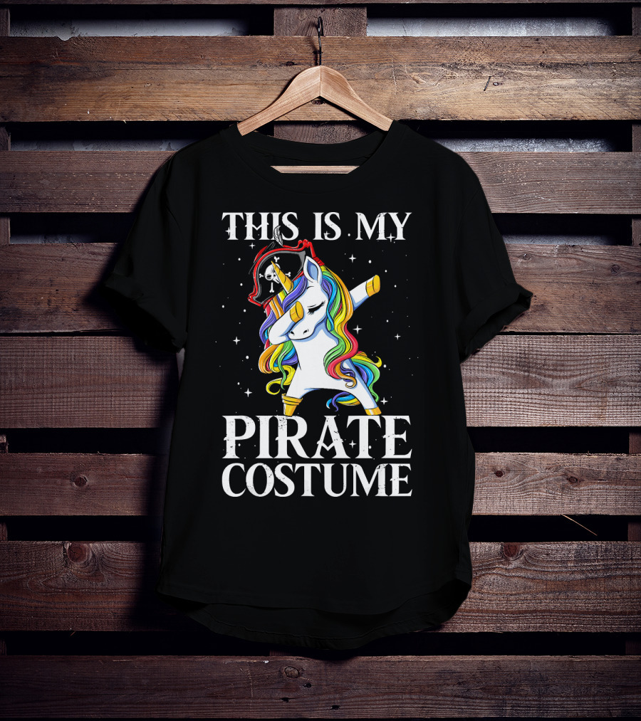 This Is My Pirate Costume Dabbing Unicorn Pirate T-Shirt