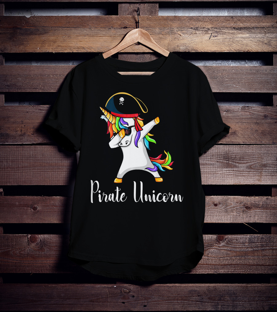 Pirate Unicorn Dabbing Funny Pirat T-Shirt