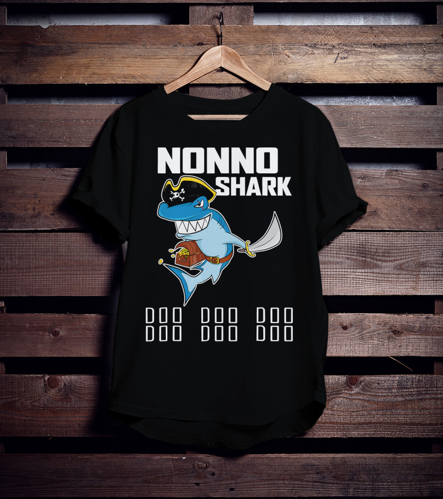Nonno Shark Doo Doo Doo Pirate Grandpa T-Shirt