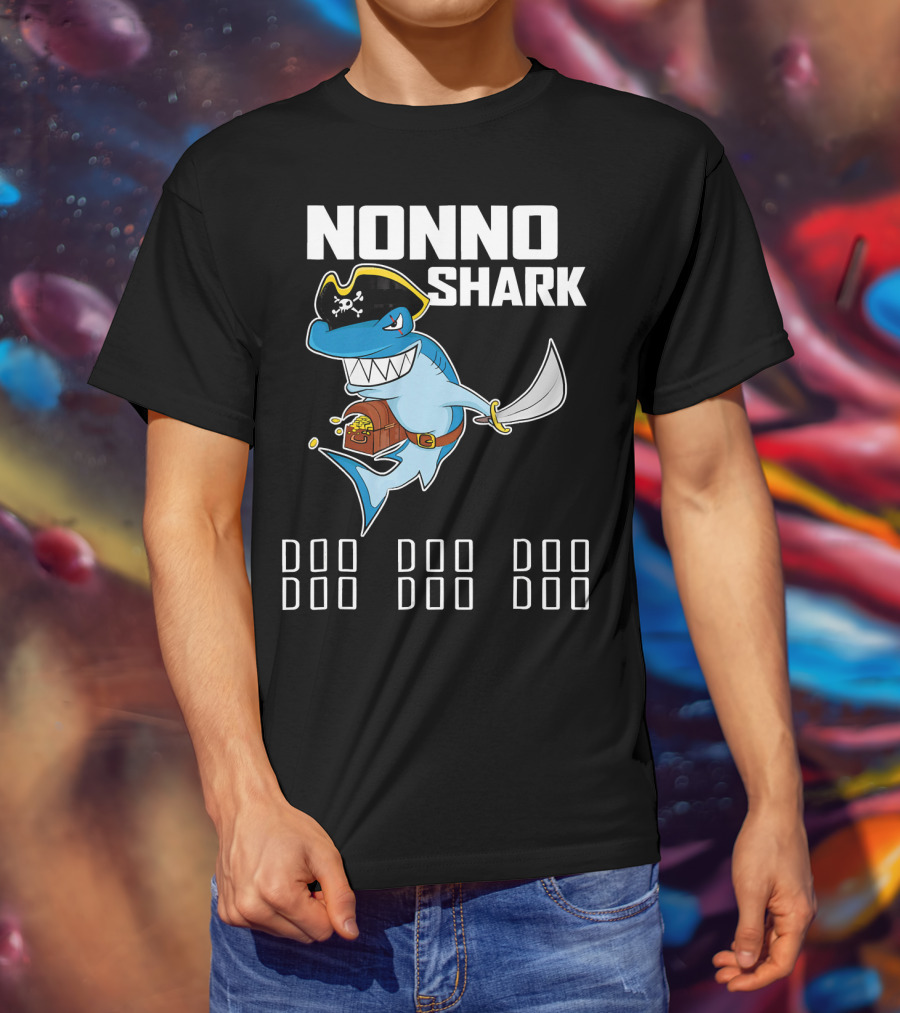 Nonno Shark Doo Doo Doo Pirate Grandpa T-Shirt