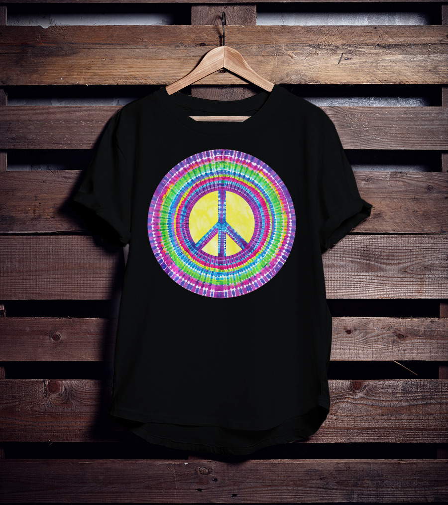 Tie Dye Peace Sign Tye Die Cool Psychedelic Rainbow T-Shirt