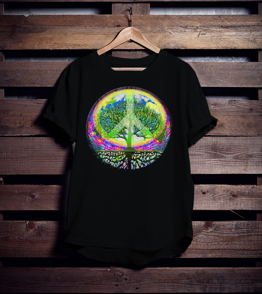 Tree Of Life Peace Symbol World Harmony T-Shirt