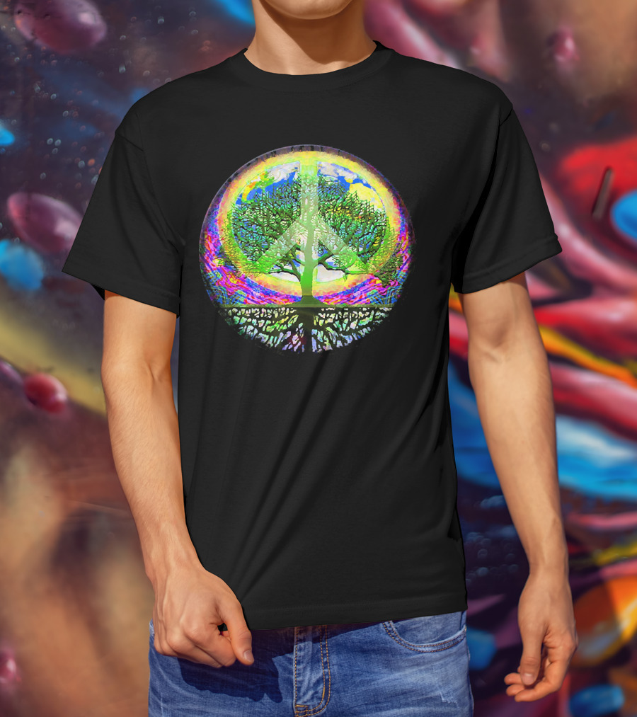 Tree Of Life Peace Symbol World Harmony T-Shirt