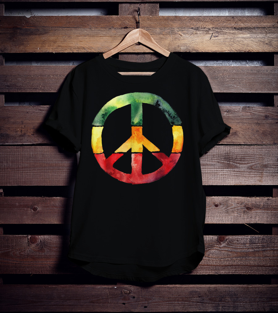 Peace Sign Rasta Reggae Roots One Love T-Shirt