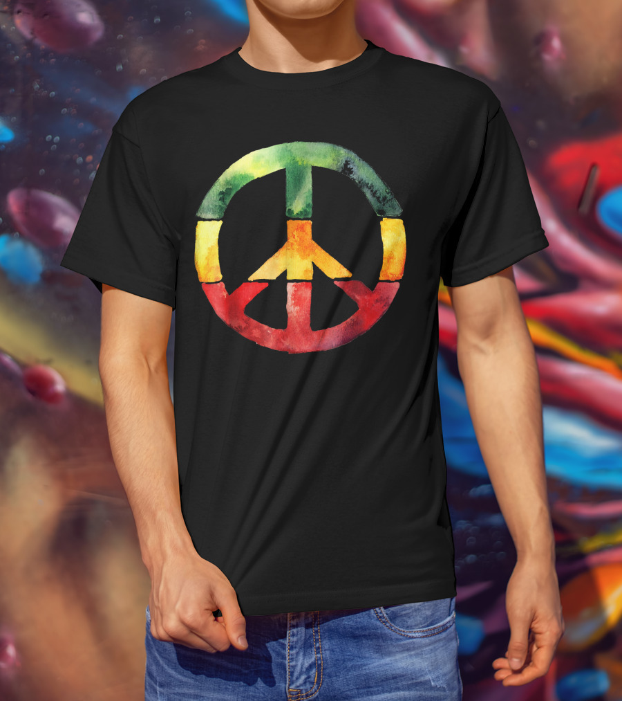 Peace Sign Rasta Reggae Roots One Love T-Shirt