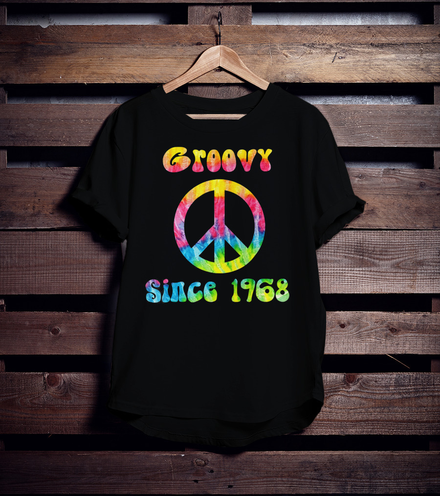 Groovy Peace Sign Tie-Dye Vibes Since 1968 T-Shirt