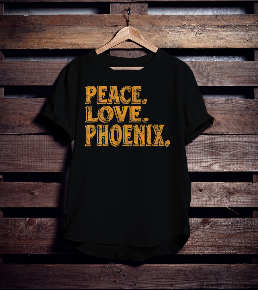 Peace Love Phoenix Retro Vibes Arizona T-Shirt