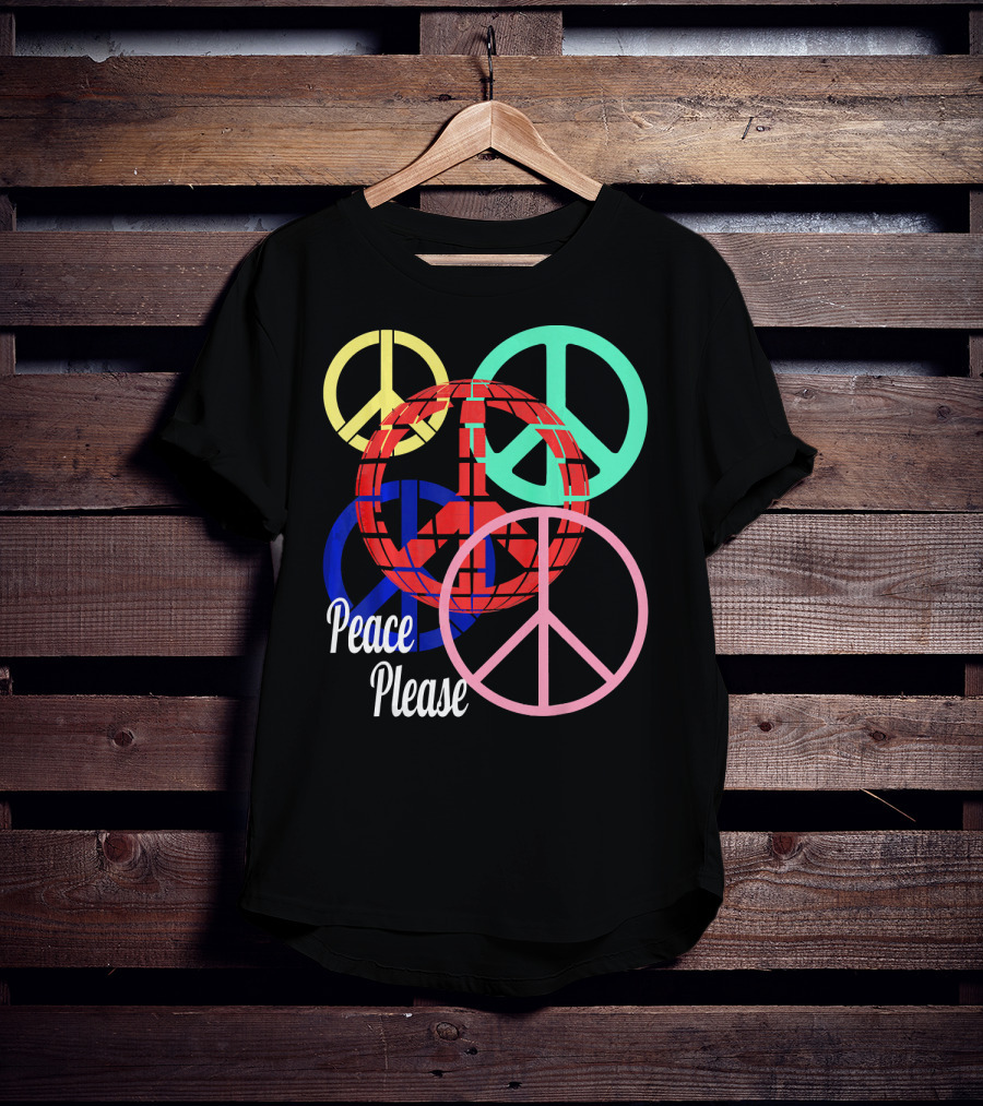 Peace Please Multicolor Peace Symbols T-Shirt