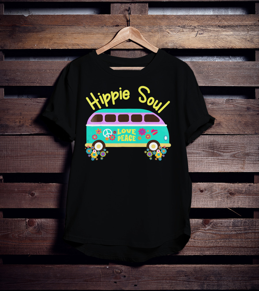 Hippie Soul Love Peace Retro Van T-Shirt