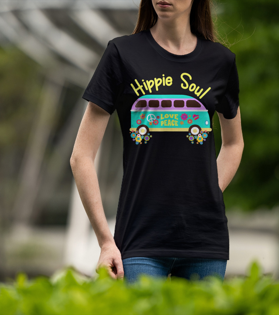 Hippie Soul Love Peace Retro Van T-Shirt