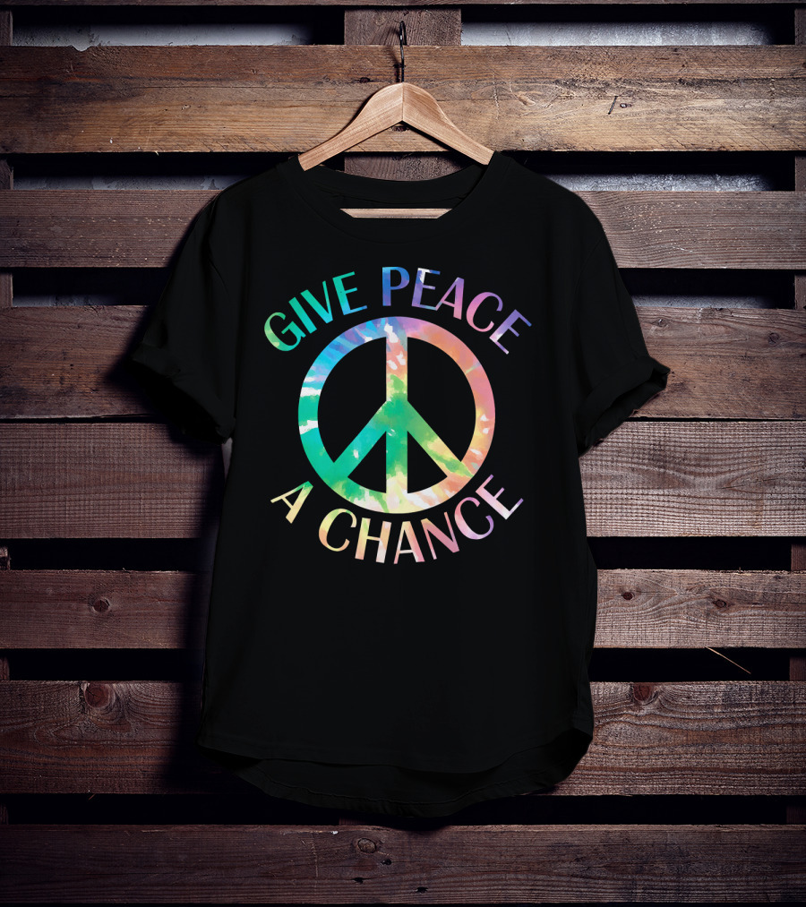 Give Peace A Chance Tie Dye Peace Symbol Iconic T-Shirt