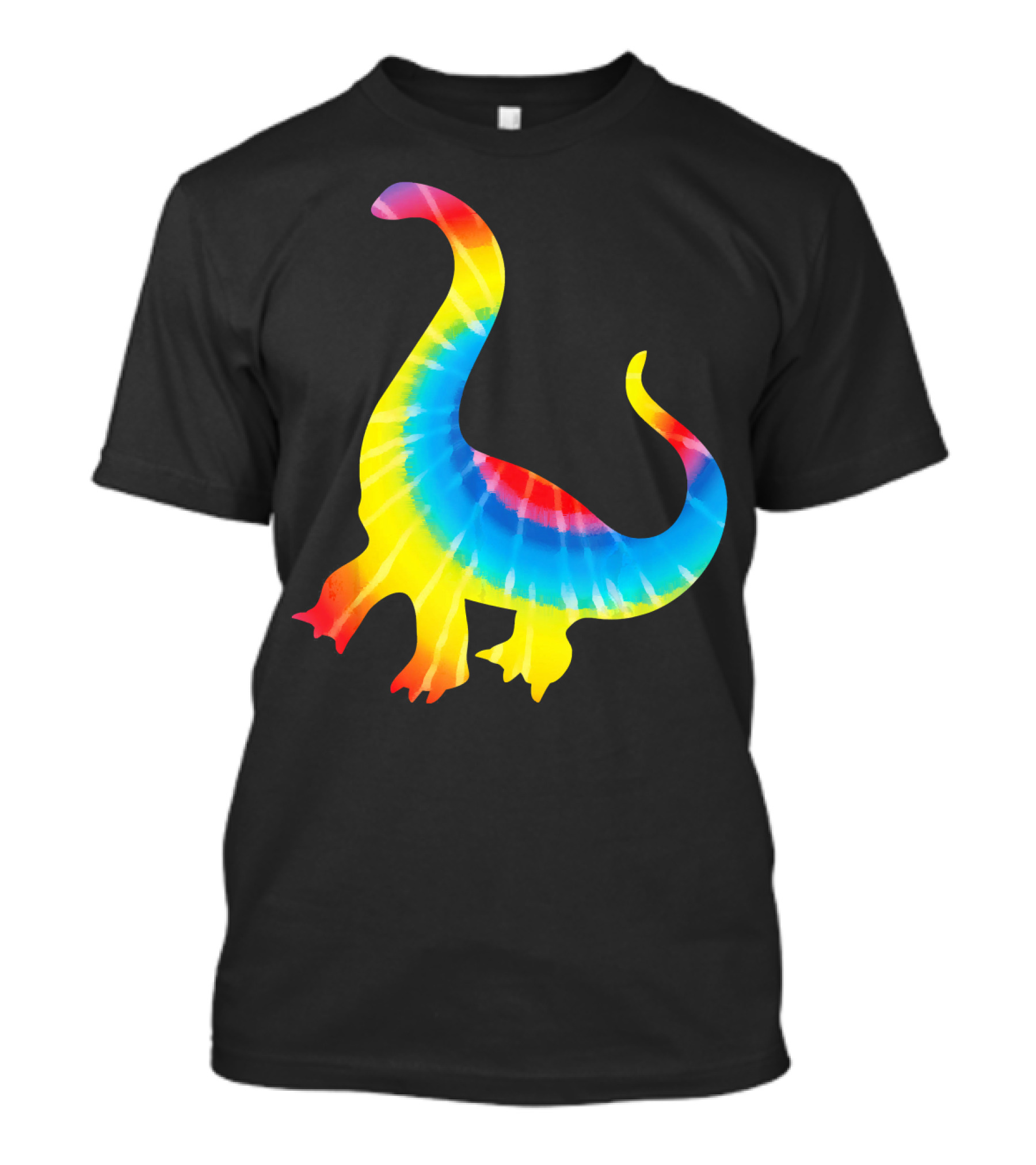 Tie Dye Rainbow Dinosaur Print Rex Hip T-Shirt