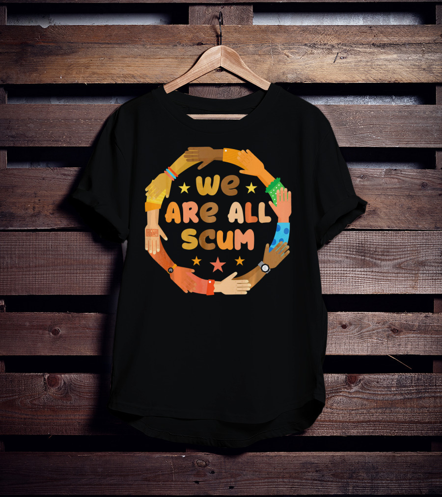 Colorful Unity Circle We Are All Scum Star Arms T-Shirt