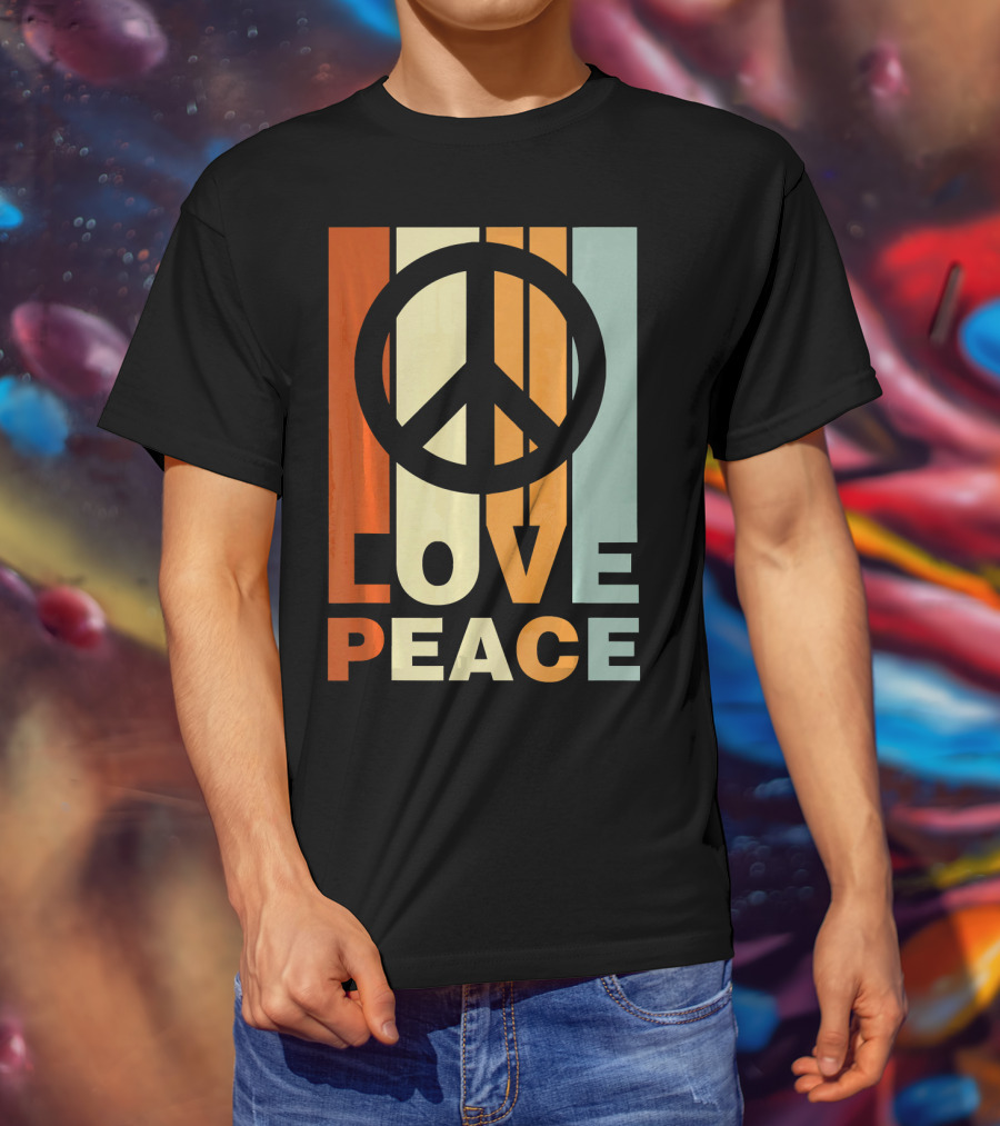 Love Peace Vintage Peace Symbol 70s T-Shirt