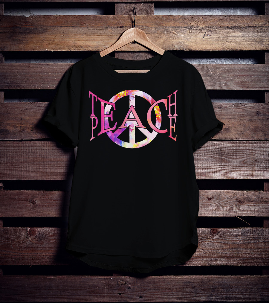 Teach Peace Sign Educators T-Shirt