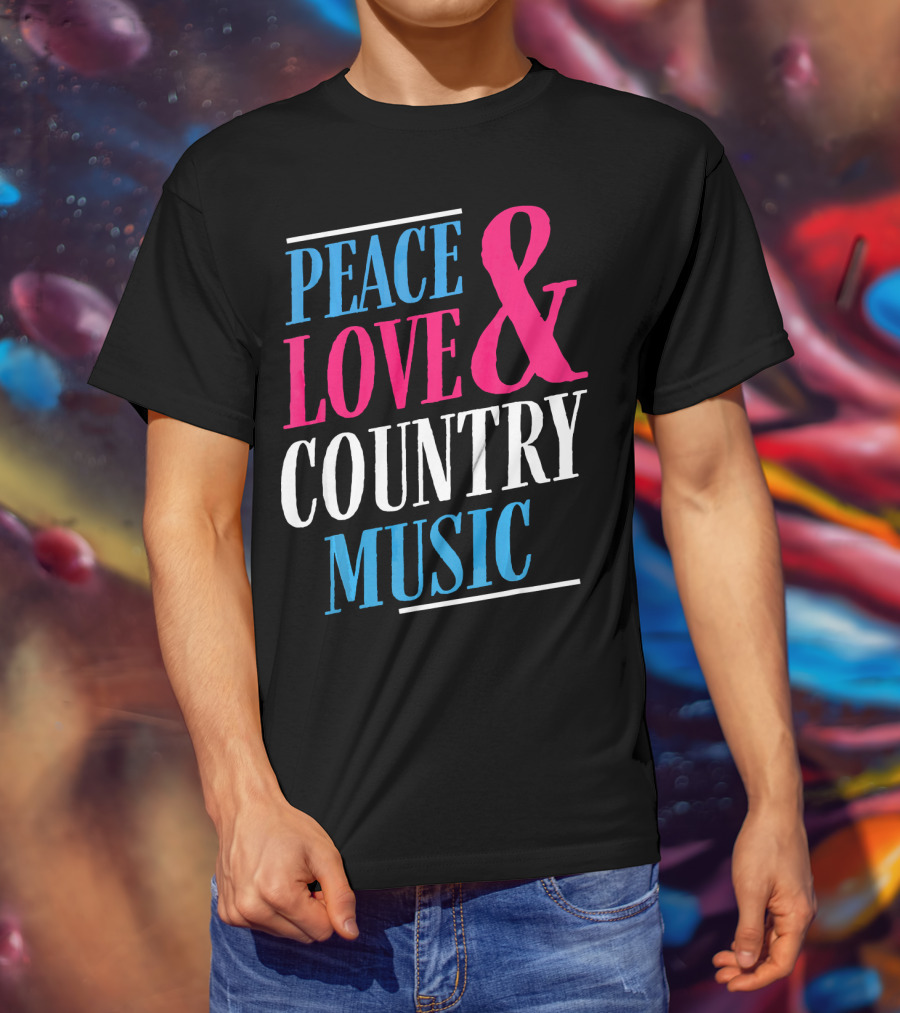 PEACE LOVE And COUNTRY MUSIC GIRL T-Shirt