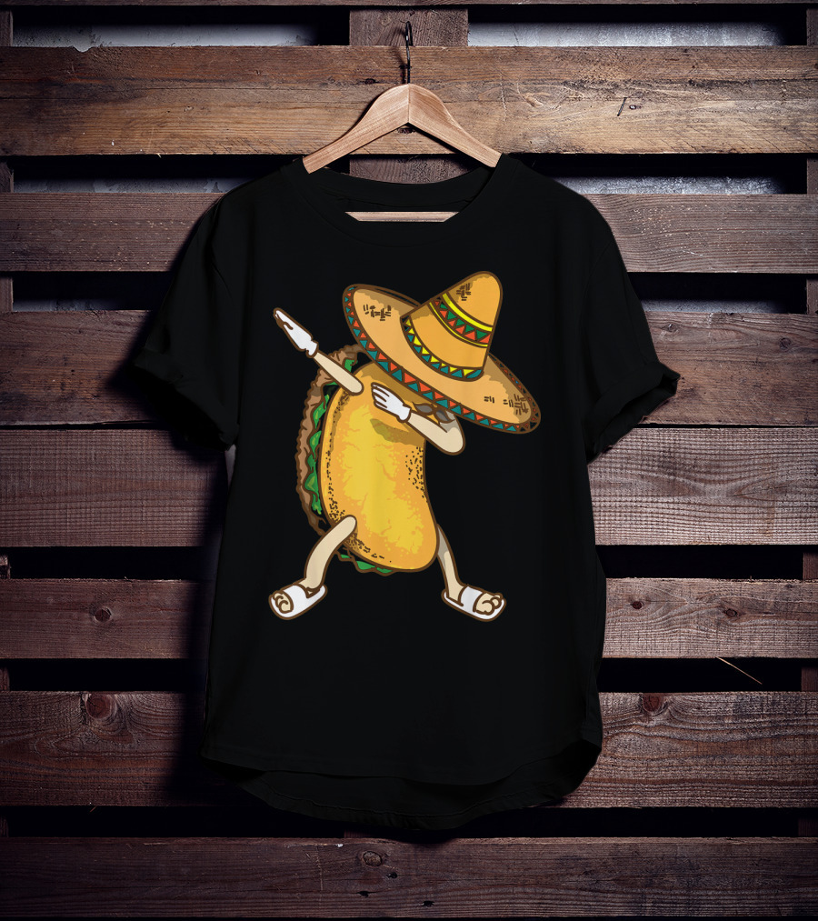 Dabbing Taco Sombrero Cinco De Mayo Fiesta T-Shirt