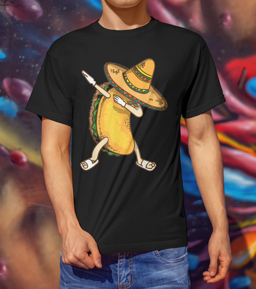 Dabbing Taco Sombrero Cinco De Mayo Fiesta T-Shirt
