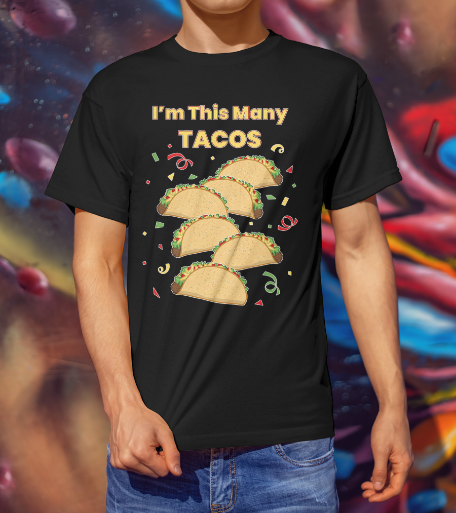 I'm This Many Tacos Six 6 Year Old Kids Funny T-Shirt