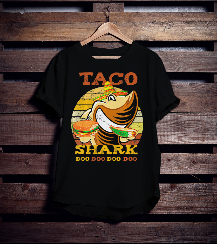 Taco Shark Doo Doo Doo Doo Halloween Baby Thanksgiving Women Men T-Shirt