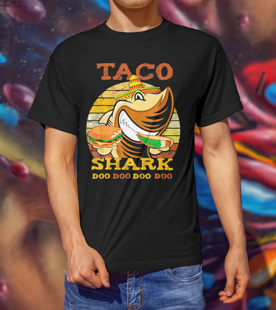 Taco Shark Doo Doo Doo Doo Halloween Baby Thanksgiving Women Men T-Shirt