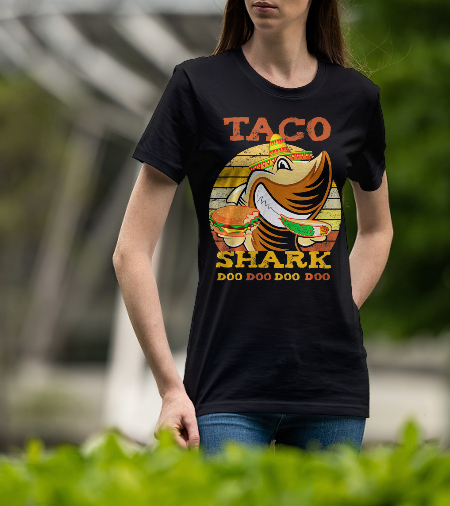 Taco Shark Doo Doo Doo Doo Halloween Baby Thanksgiving Women Men T-Shirt