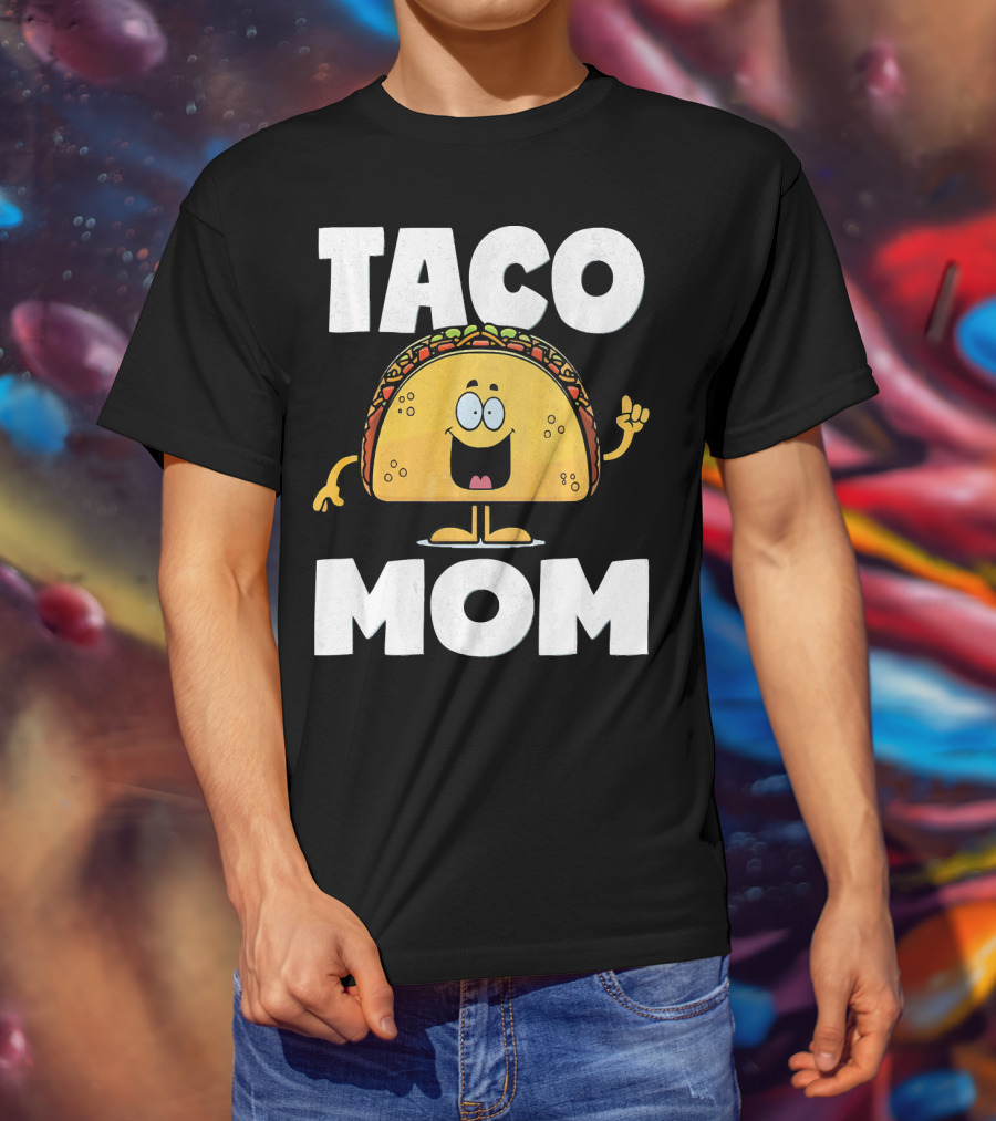 Taco Mom Funny Vintage Mother Mexican Ta Cartoon Character T-Shirt