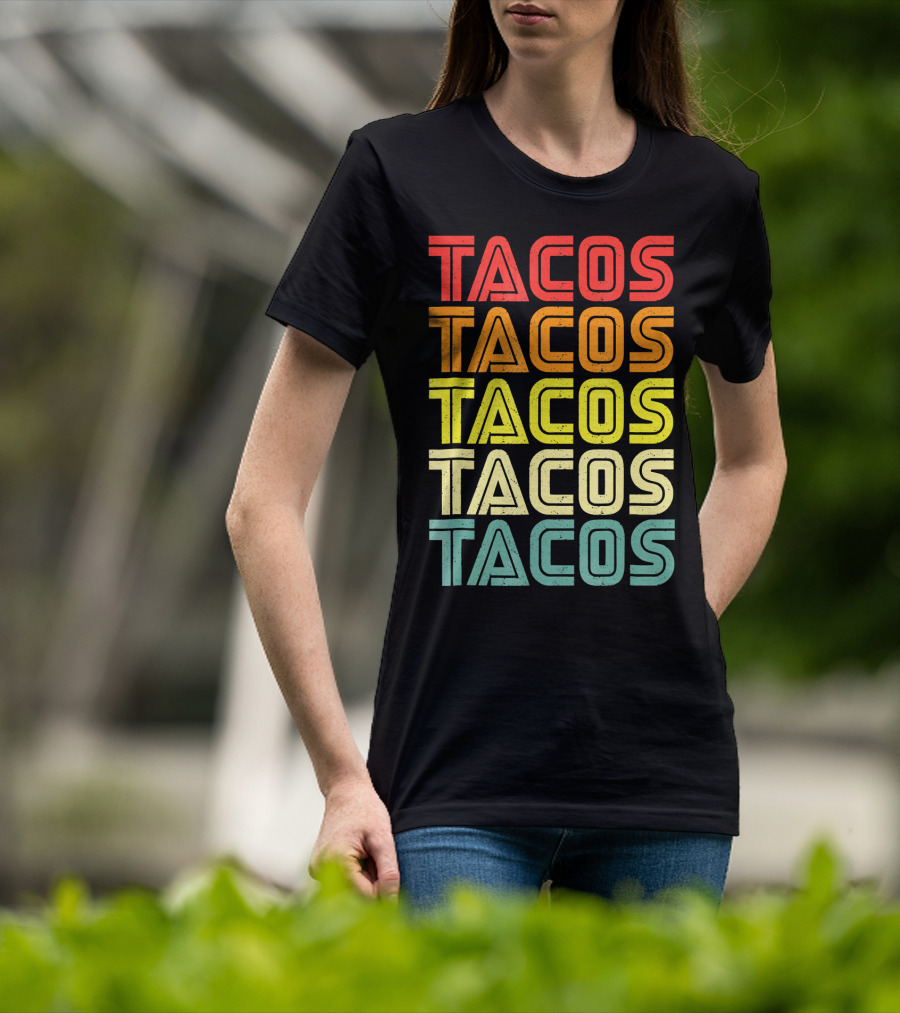 Vintage Retro Mexican Tacos Tuesday T-Shirt